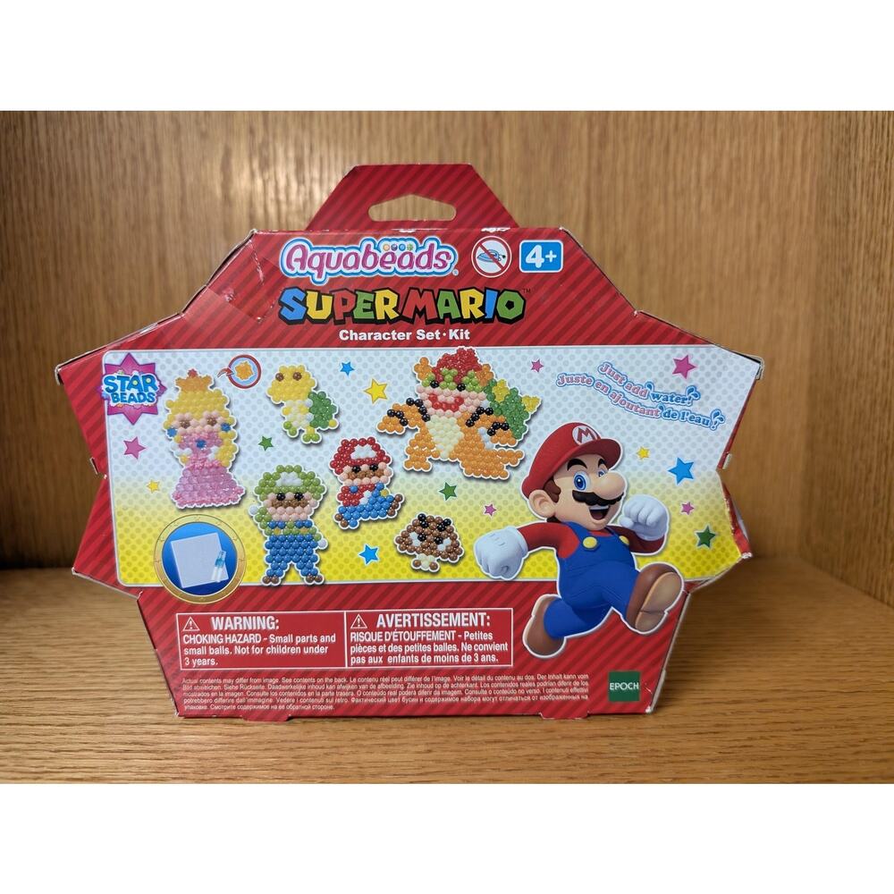 Aquabeads Super Mario Character Set Kit Star Beads Nintendo Craft Toy 4+ New
